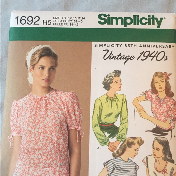 1940’s retro and vintage blouse patterns - Picture 5 of 6